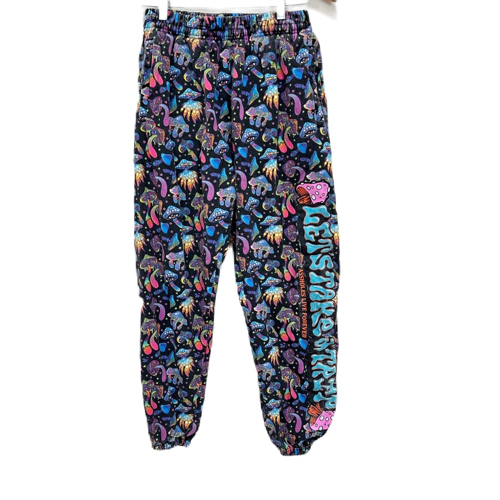 A$$holes‎ Live Forever Sweatpants Psychedelic Rave Mushroom Men’s Medium
